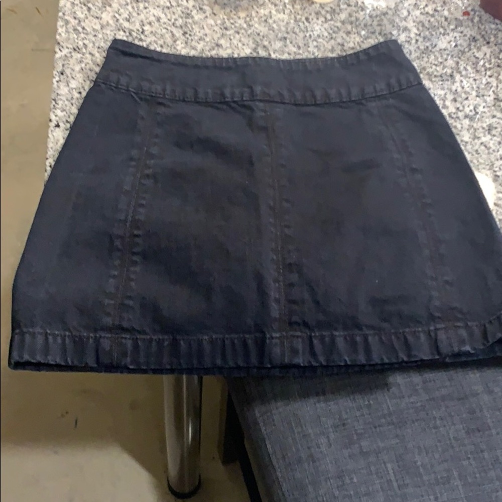 Free People black denim skirt! EUC